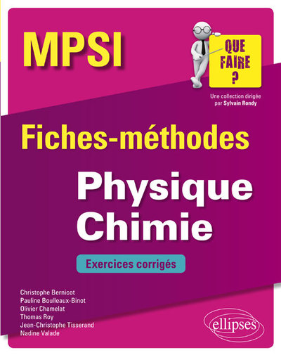 Physique Chimie Mpsi Fiches Methodes E Gls